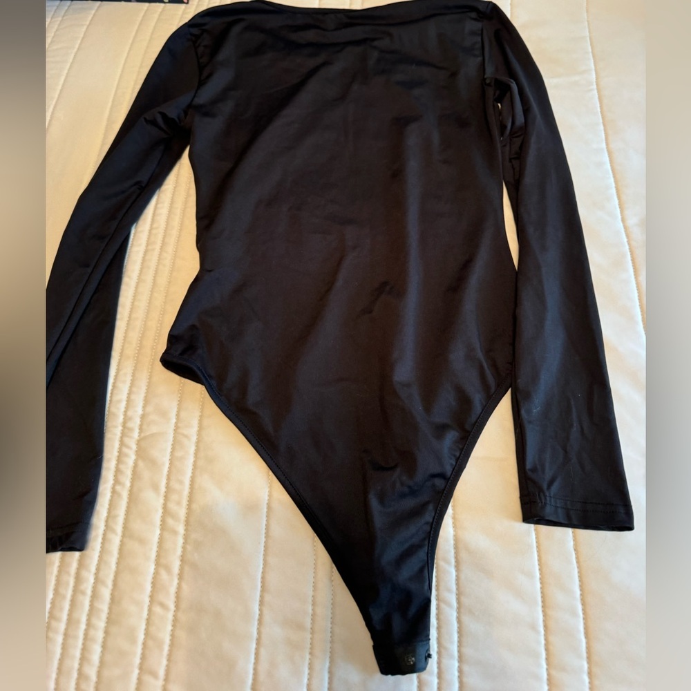Black Silky Bodysuit